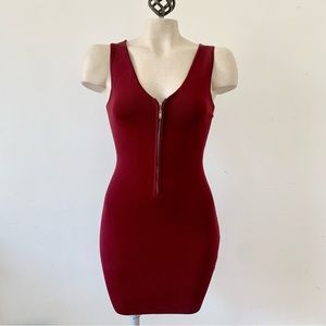 LF Seek The Label Maroon Bodycon Mini Dress S